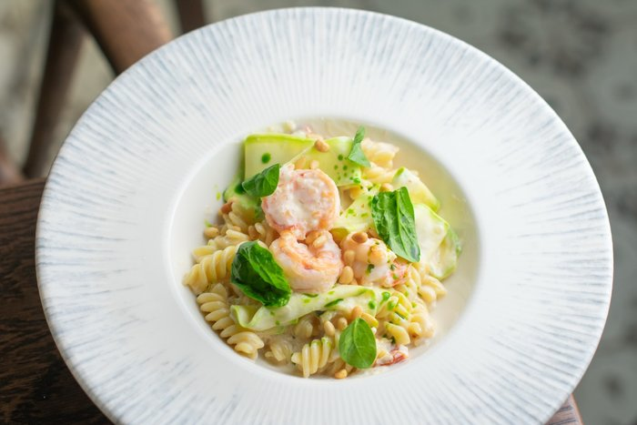 Фузилли с креветкой